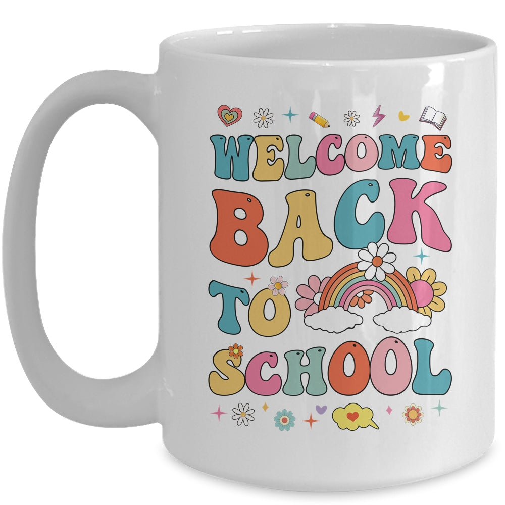 Retro Welcome Back To School Teacher Appreciation Boys Girls Mug | siriusteestore