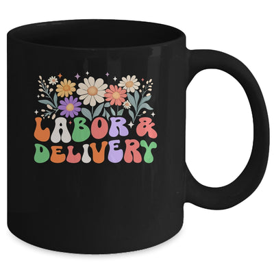 Retro Wildflowers Labor And Delivery Nurse Back To School Mug | siriusteestore