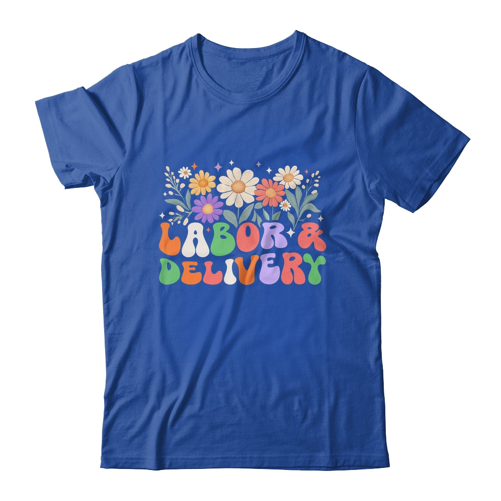 Retro Wildflowers Labor And Delivery Nurse Back To School Shirt & Hoodie | siriusteestore