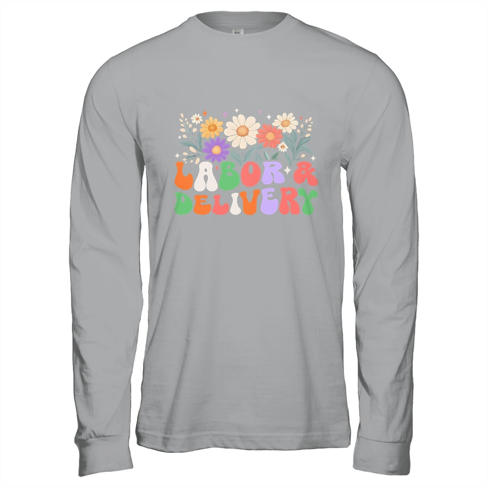 Retro Wildflowers Labor And Delivery Nurse Back To School Shirt & Hoodie | siriusteestore