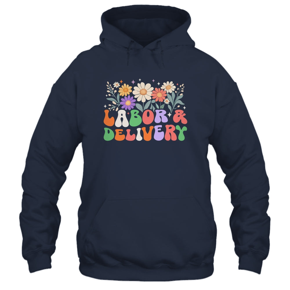 Retro Wildflowers Labor And Delivery Nurse Back To School Shirt & Hoodie | siriusteestore