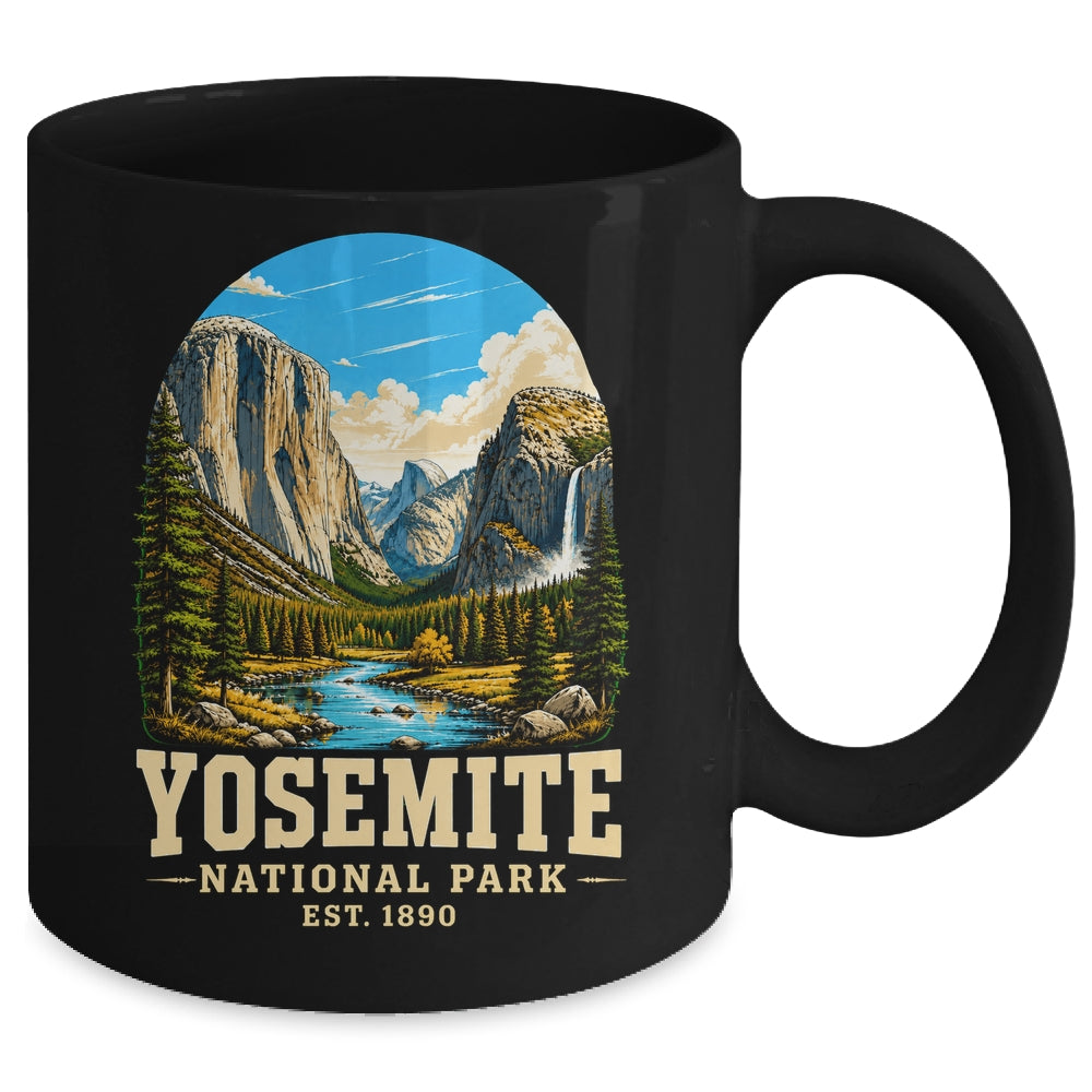 Retro Yosemite National Park USA Vintage Hiking California Mug | siriusteestore