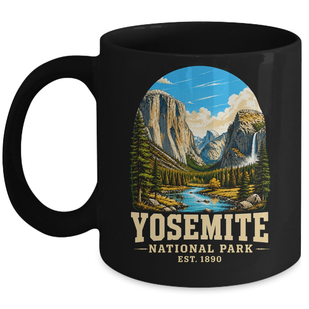 Retro Yosemite National Park USA Vintage Hiking California Mug | siriusteestore