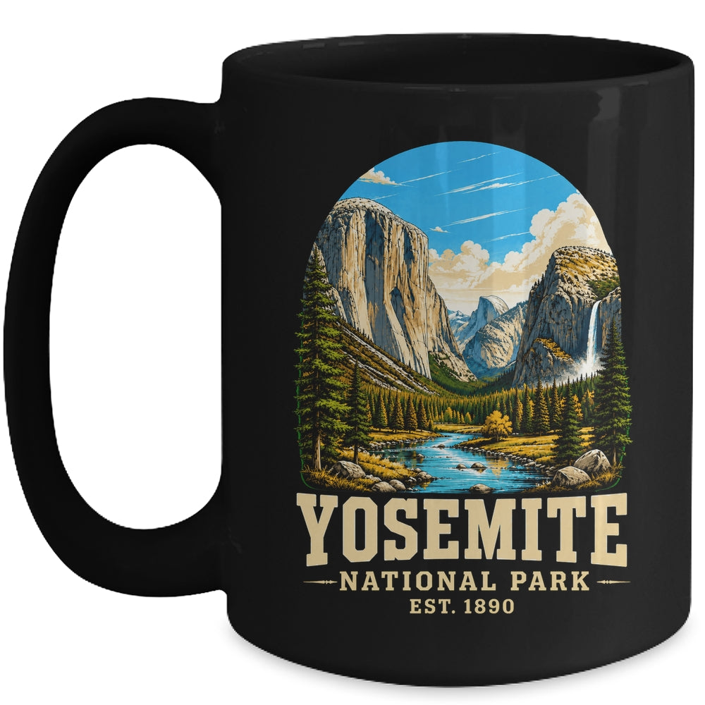 Retro Yosemite National Park USA Vintage Hiking California Mug | siriusteestore