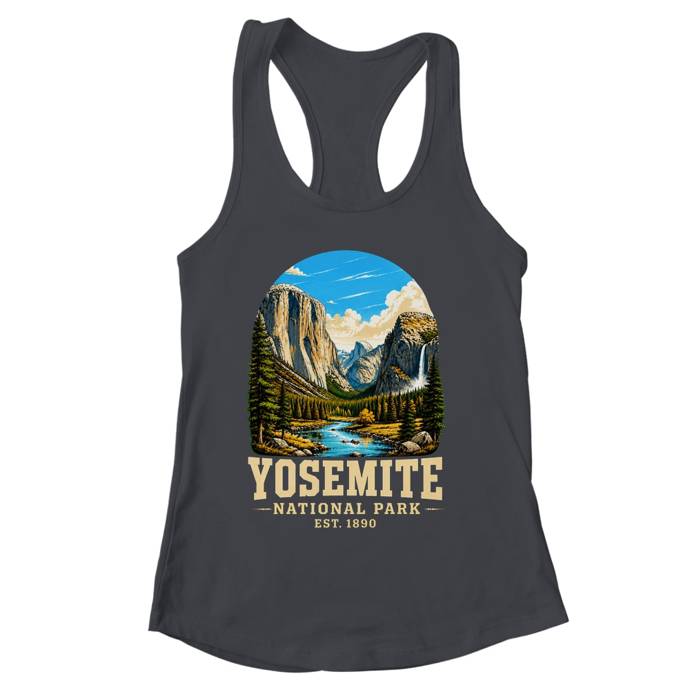 Retro Yosemite National Park USA Vintage Hiking California Shirt & Tank Top | siriusteestore