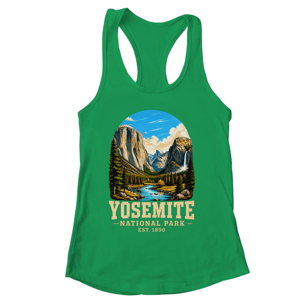 Retro Yosemite National Park USA Vintage Hiking California Shirt & Tank Top | siriusteestore