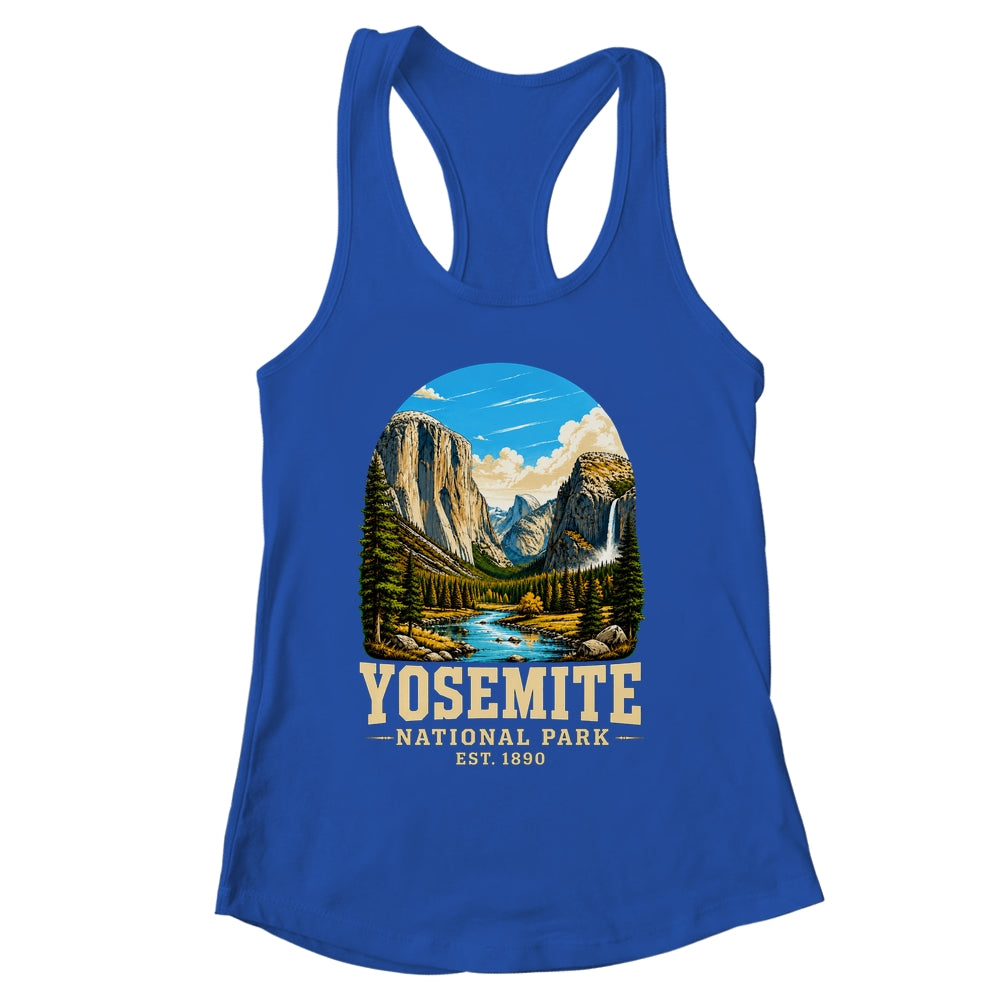 Retro Yosemite National Park USA Vintage Hiking California Shirt & Tank Top | siriusteestore