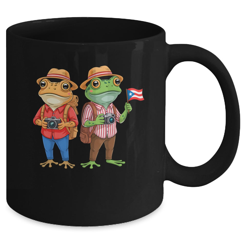 Rican Sapo Concho Coqui Frog Funny Puerto Rico Flag Mug | siriusteestore