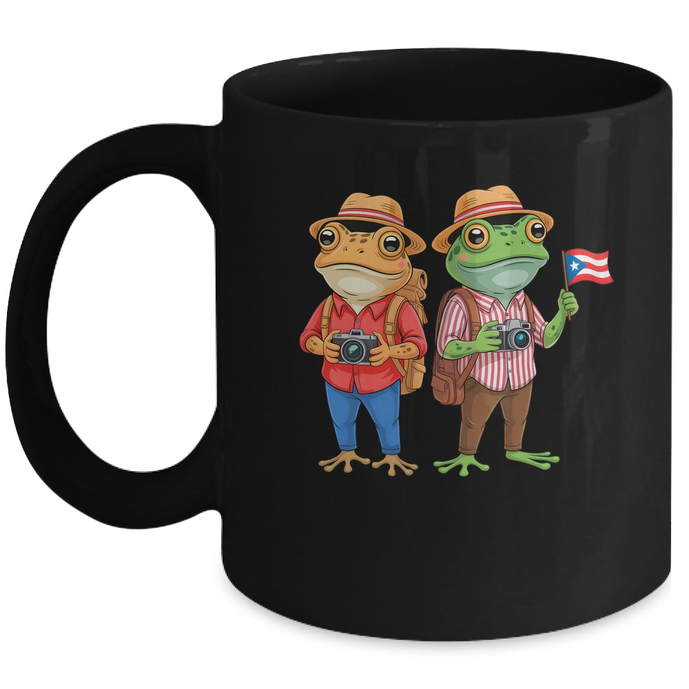 Rican Sapo Concho Coqui Frog Funny Puerto Rico Flag Mug | siriusteestore