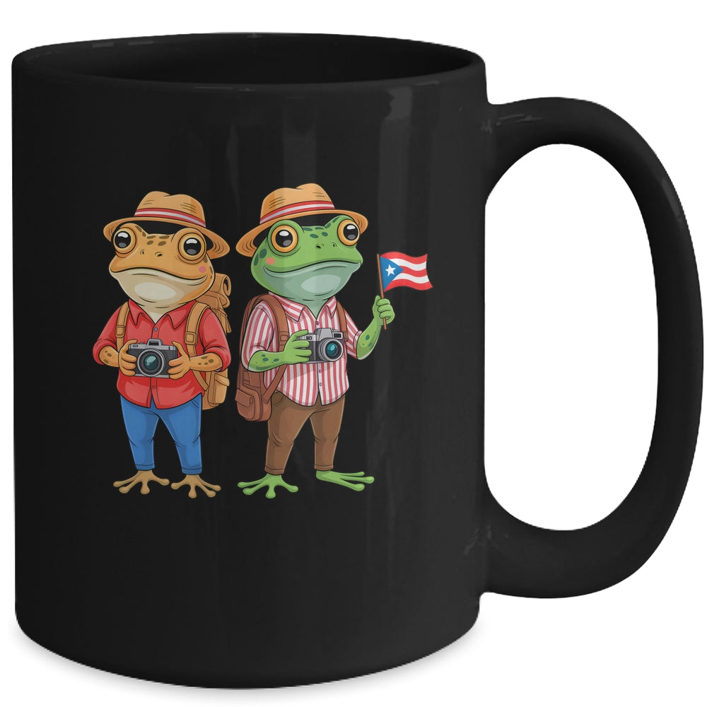 Rican Sapo Concho Coqui Frog Funny Puerto Rico Flag Mug | siriusteestore
