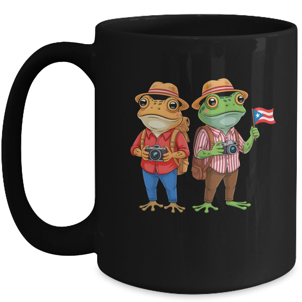 Rican Sapo Concho Coqui Frog Funny Puerto Rico Flag Mug | siriusteestore