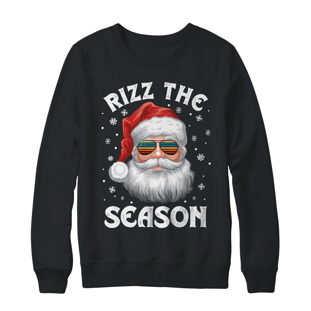 Rizz The Season Funny Christmas Santa Claus Rizzler Holiday Shirt & Sweatshirt | siriusteestore