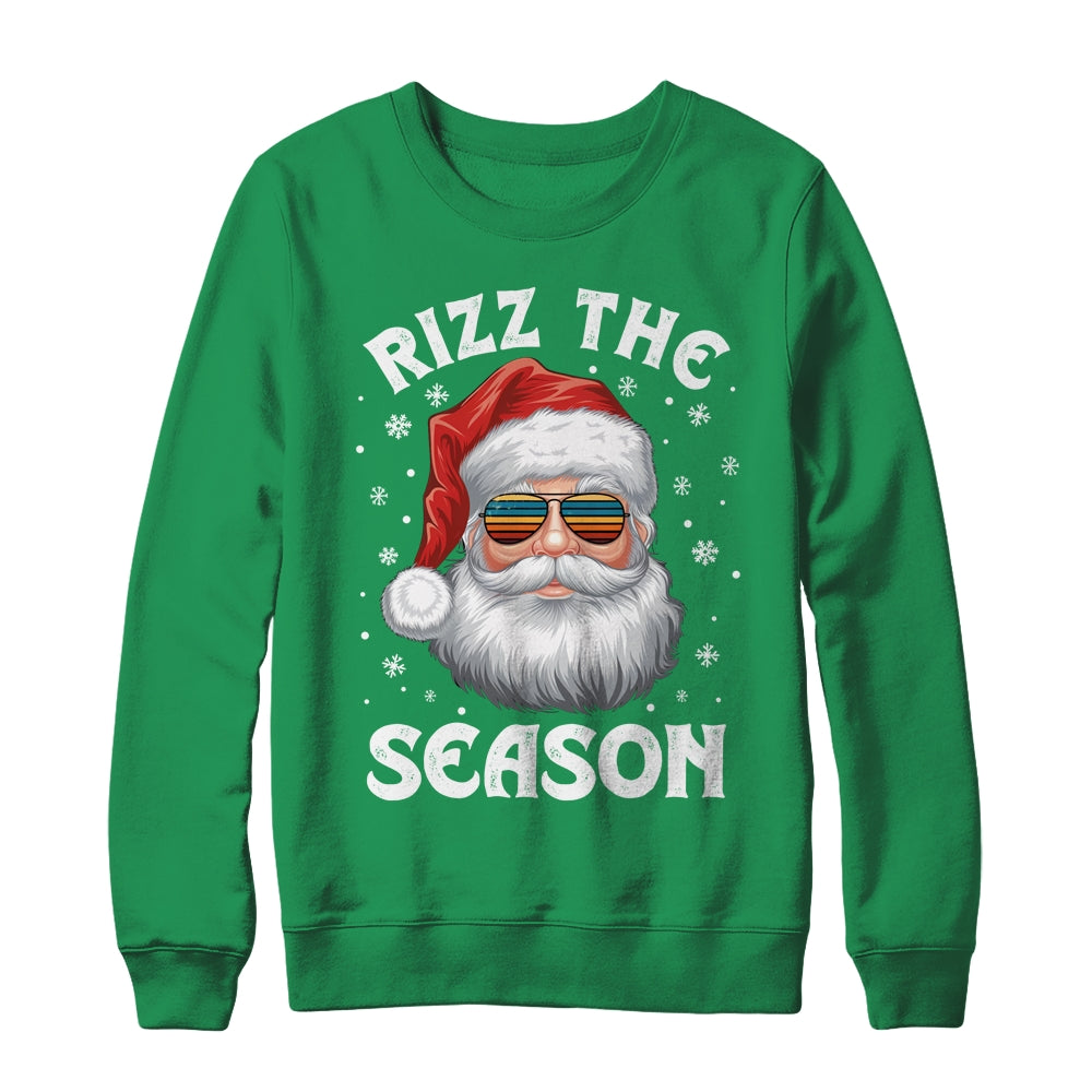 Rizz The Season Funny Christmas Santa Claus Rizzler Holiday Shirt & Sweatshirt | siriusteestore