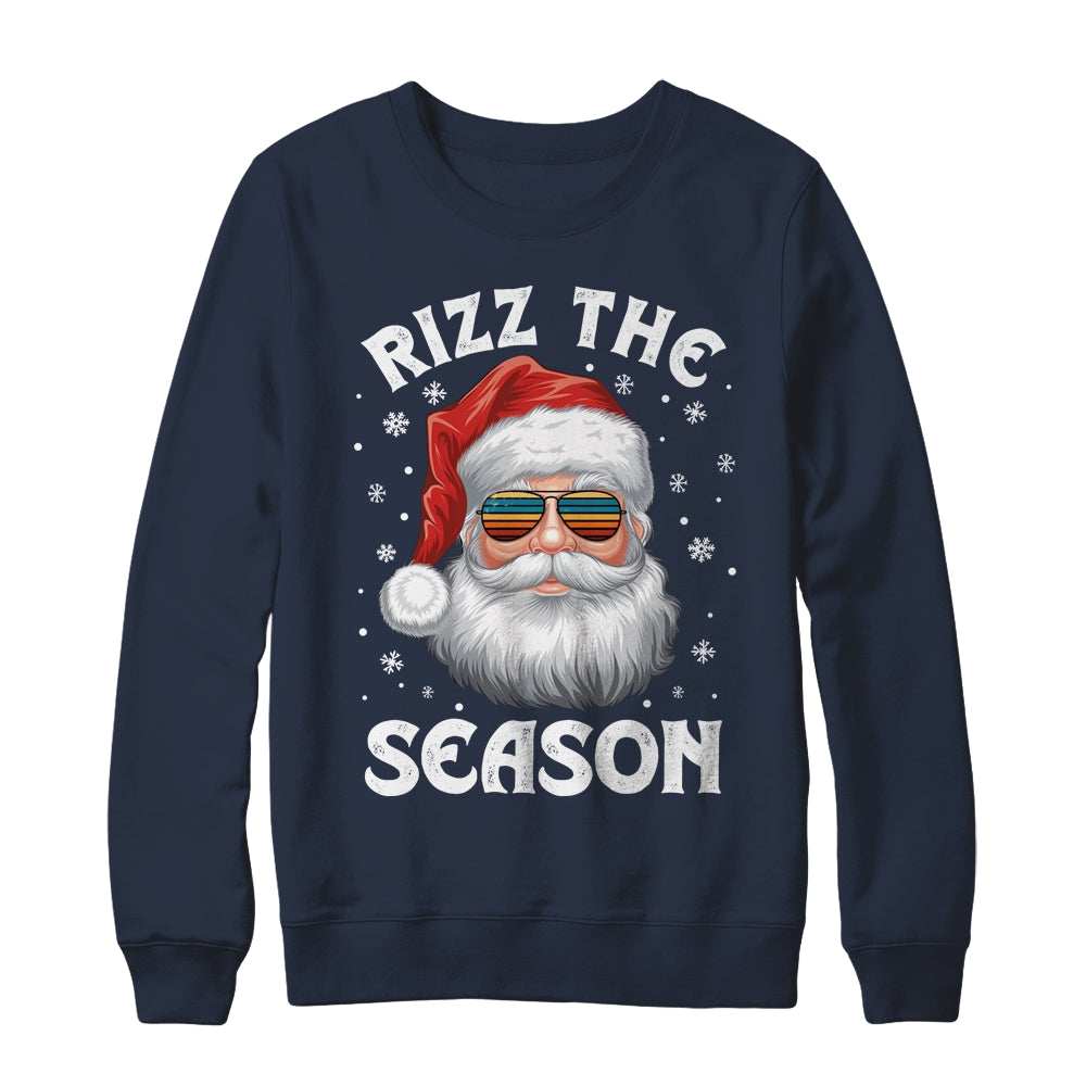Rizz The Season Funny Christmas Santa Claus Rizzler Holiday Shirt & Sweatshirt | siriusteestore