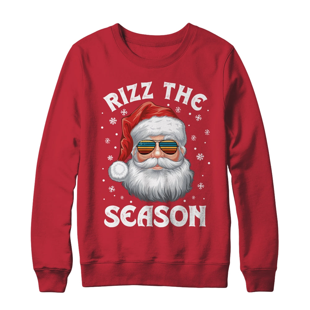 Rizz The Season Funny Christmas Santa Claus Rizzler Holiday Shirt & Sweatshirt | siriusteestore