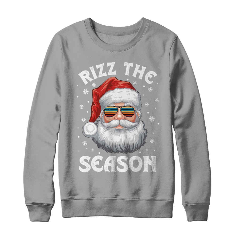 Rizz The Season Funny Christmas Santa Claus Rizzler Holiday Shirt & Sweatshirt | siriusteestore