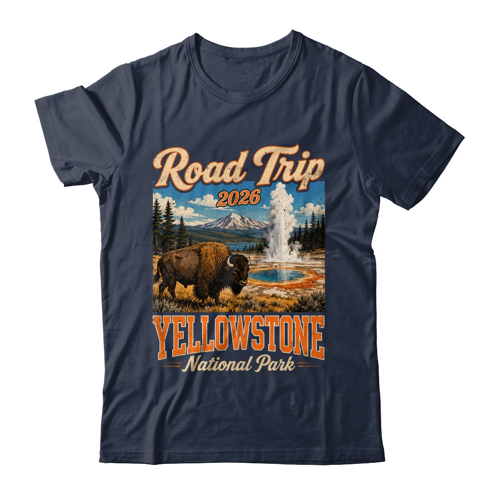 Road Trip 2026 Yellowstone National Park Bison Men Women Shirt & Tank Top | siriusteestore