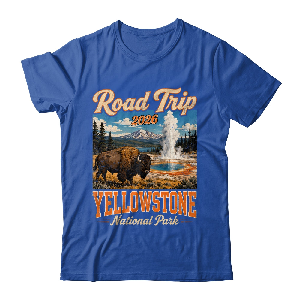 Road Trip 2026 Yellowstone National Park Bison Men Women Shirt & Tank Top | siriusteestore