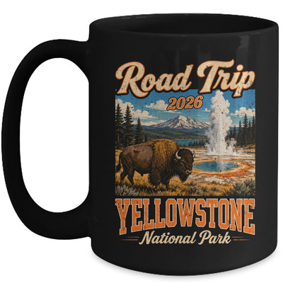 Road Trip 2026 Yellowstone National Park Bison Men Women Mug | siriusteestore