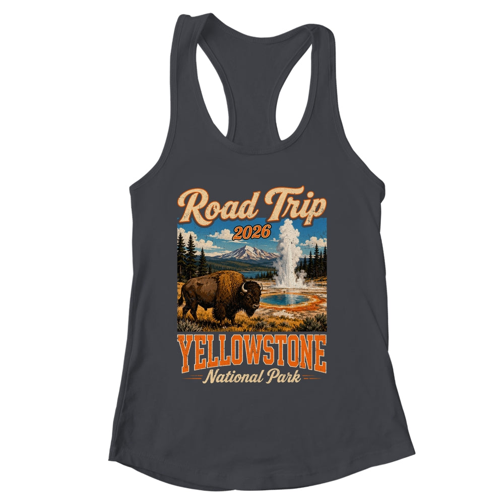 Road Trip 2026 Yellowstone National Park Bison Men Women Shirt & Tank Top | siriusteestore