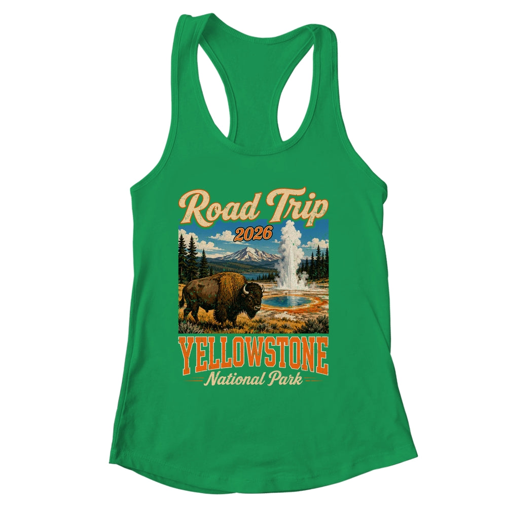Road Trip 2026 Yellowstone National Park Bison Men Women Shirt & Tank Top | siriusteestore