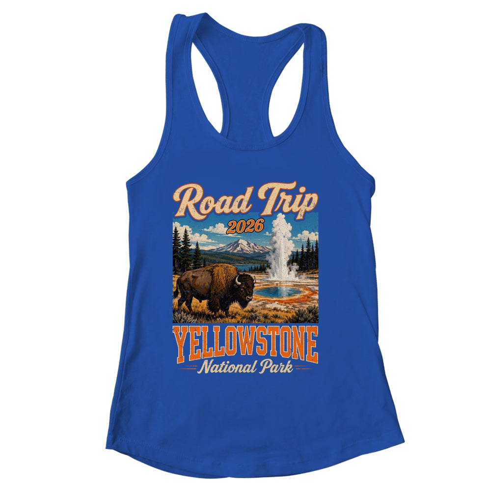 Road Trip 2026 Yellowstone National Park Bison Men Women Shirt & Tank Top | siriusteestore