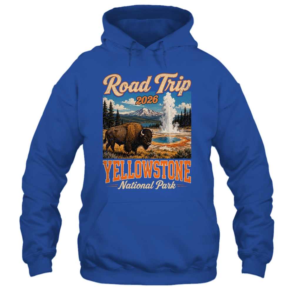 Road Trip 2026 Yellowstone National Park Bison Men Women Shirt & Tank Top | siriusteestore