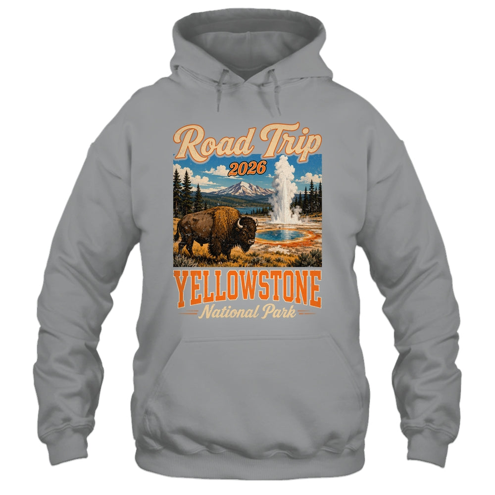 Road Trip 2026 Yellowstone National Park Bison Men Women Shirt & Tank Top | siriusteestore
