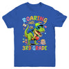 Roaring Into 3rd Grade Back To School Boys T-Rex Dinosaur Youth Shirt | siriusteestore