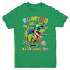 Roaring Into Kindergarten Back To School Boys T-Rex Dinosaur Youth Shirt | siriusteestore