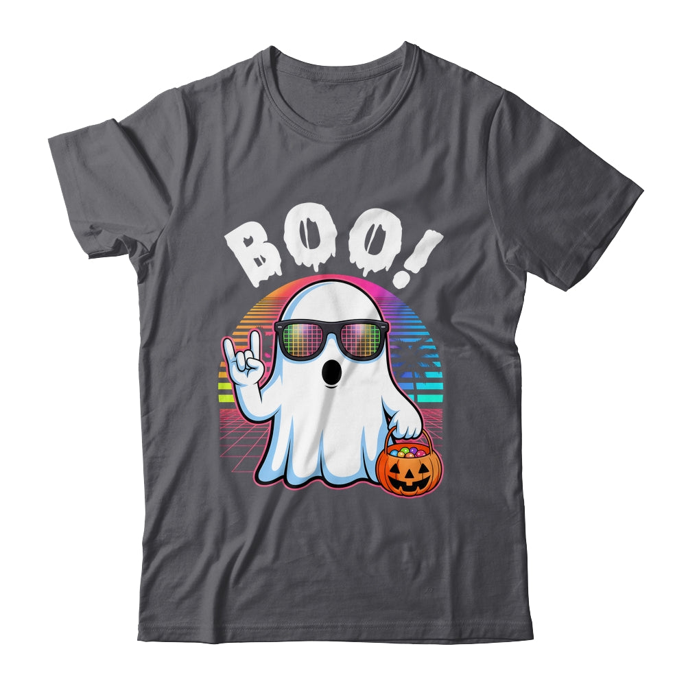 Rock Ghost Retro Halloween Pumpkin Funny Boo Women Shirt & Hoodie | siriusteestore