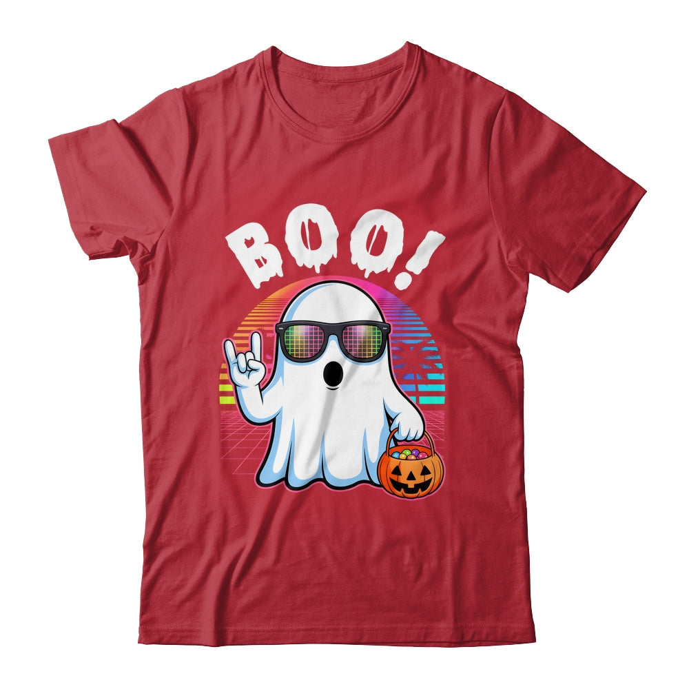 Rock Ghost Retro Halloween Pumpkin Funny Boo Women Shirt & Hoodie | siriusteestore
