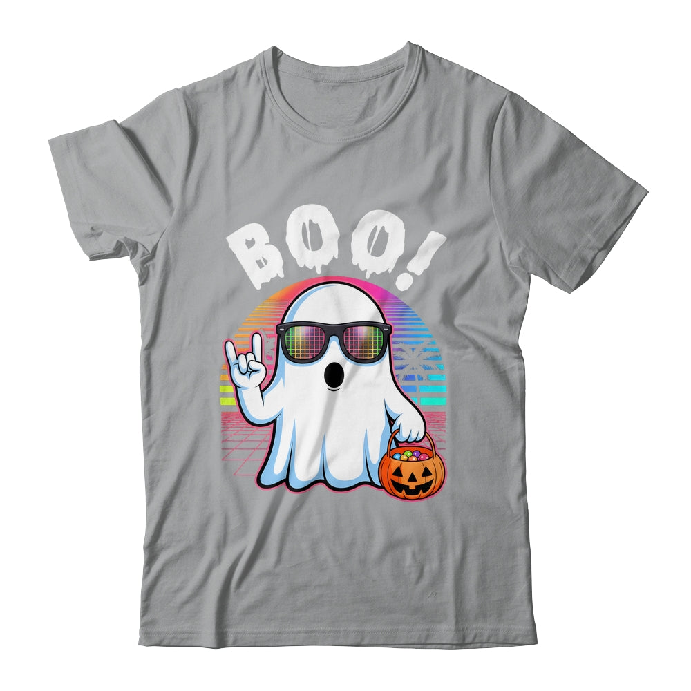 Rock Ghost Retro Halloween Pumpkin Funny Boo Women Shirt & Hoodie | siriusteestore