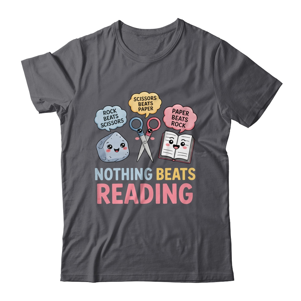 Rock Paper Scissors Nothing Beats Reading Funny Book Lover Shirt & Hoodie | siriusteestore
