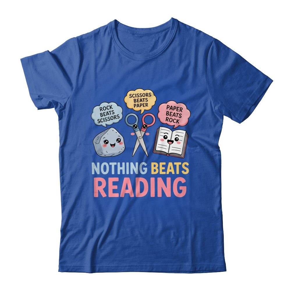Rock Paper Scissors Nothing Beats Reading Funny Book Lover Shirt & Hoodie | siriusteestore