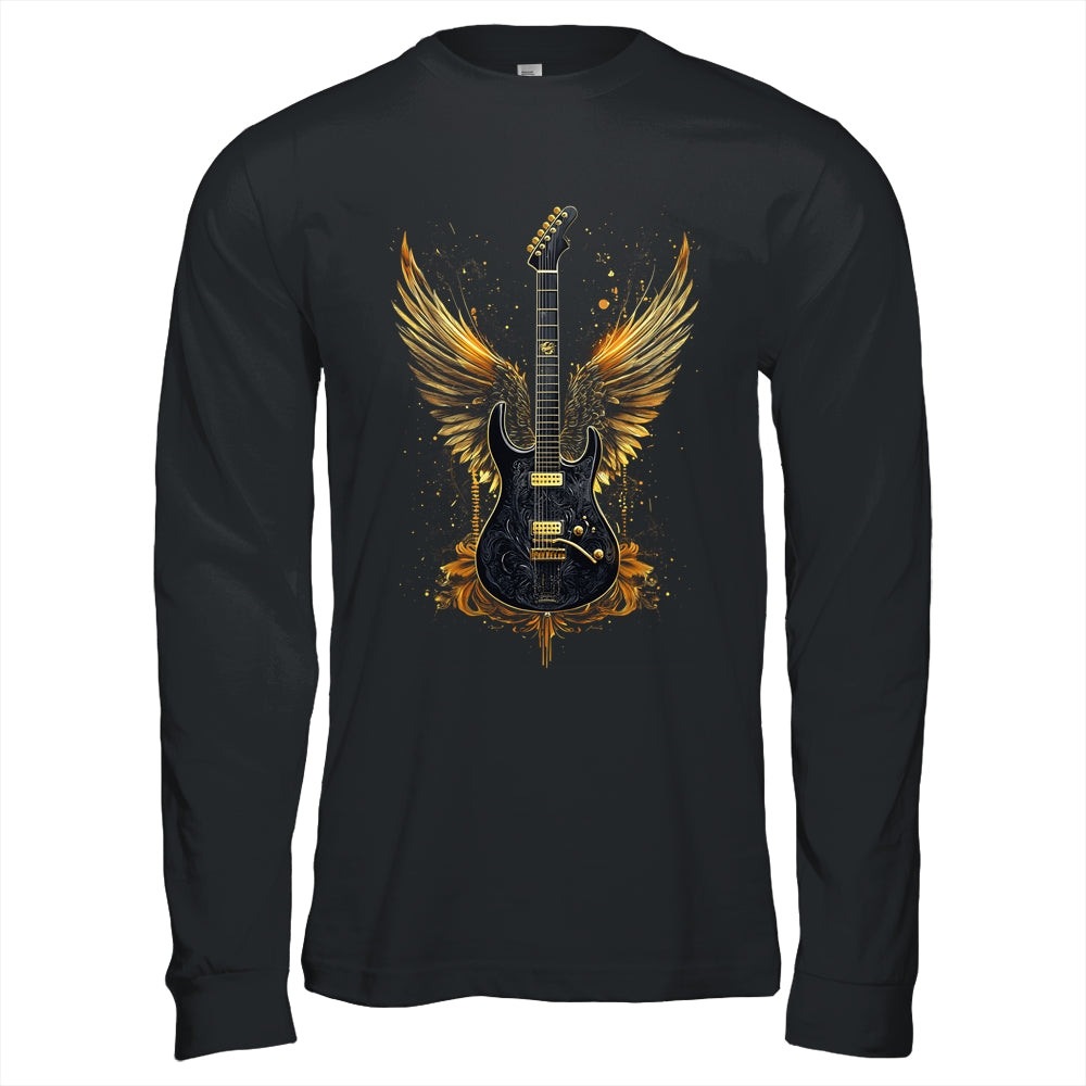 Rock & Roll Guitar With Wings Vintage Retro 80s Music Shirt & Hoodie | siriusteestore