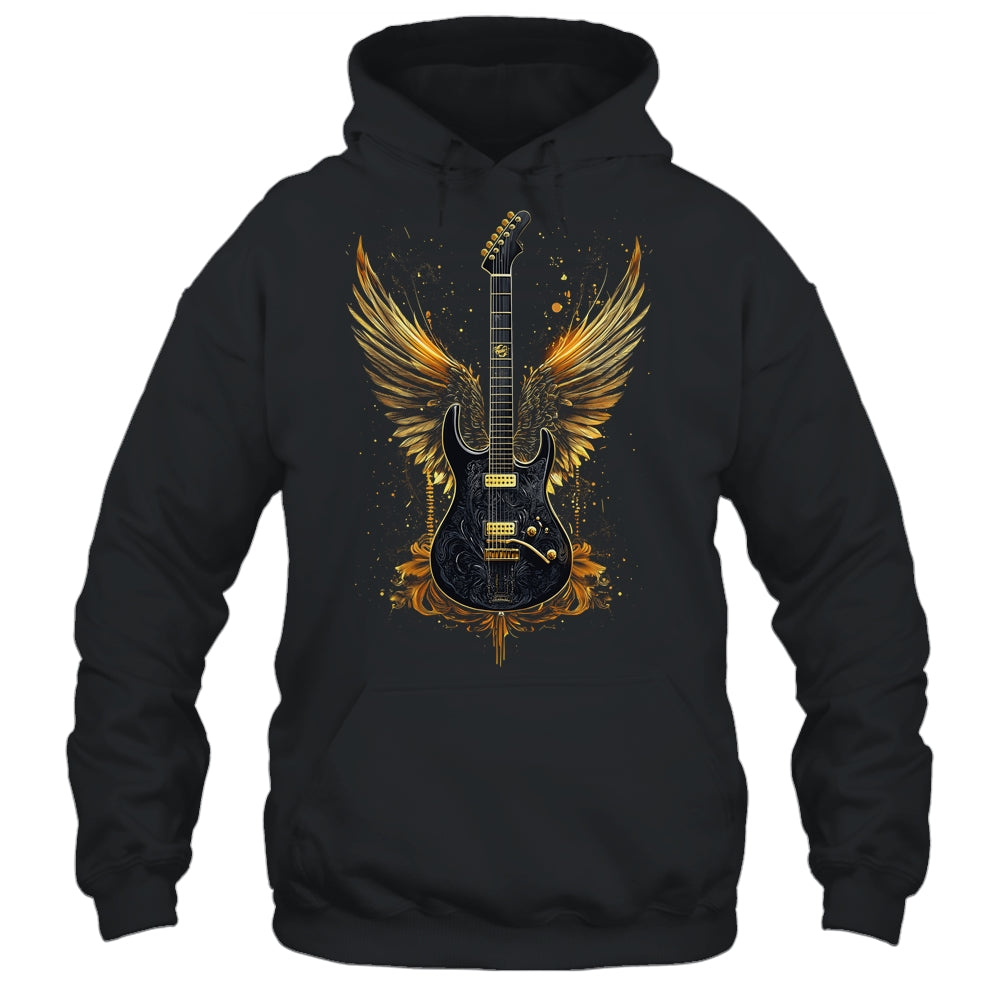 Rock & Roll Guitar With Wings Vintage Retro 80s Music Shirt & Hoodie | siriusteestore