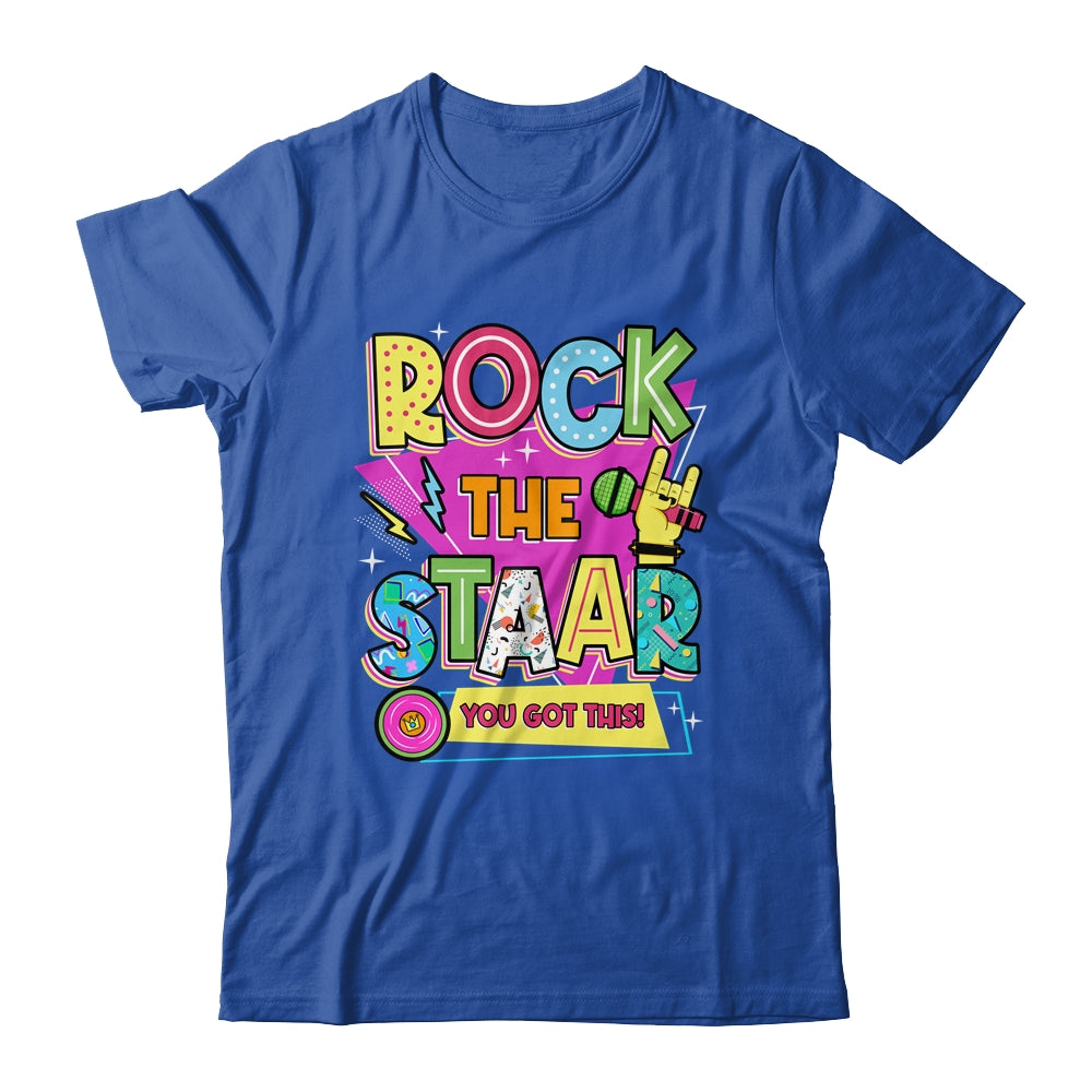 Rock The Staar Test Testing Day Retro Groovy Teacher Stars Shirt & Hoodie | siriusteestore