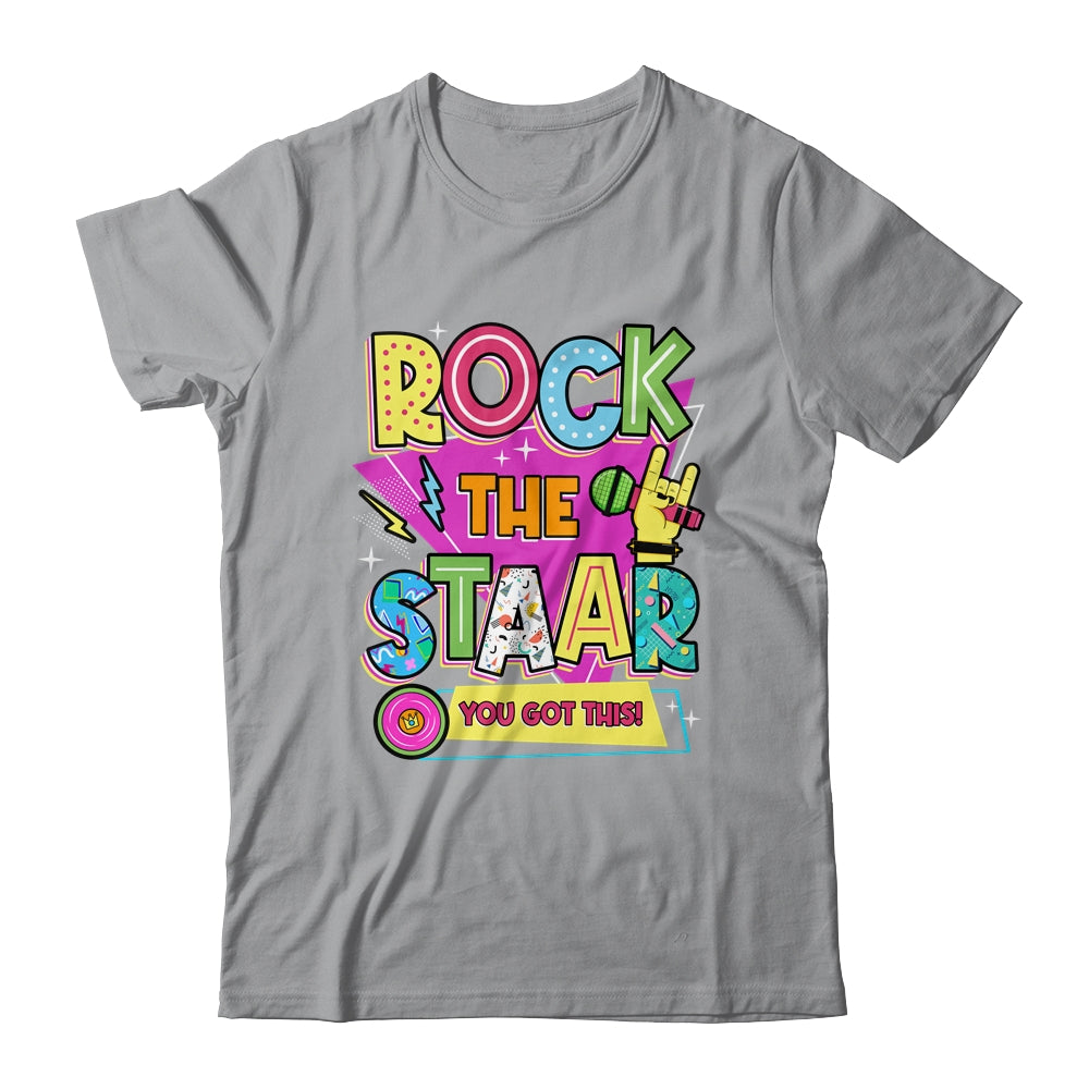 Rock The Staar Test Testing Day Retro Groovy Teacher Stars Shirt & Hoodie | siriusteestore