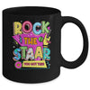 Rock The Staar Test Testing Day Retro Groovy Teacher Stars Mug | siriusteestore