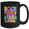 Rock The Staar Test Testing Day Retro Groovy Teacher Stars Mug | siriusteestore