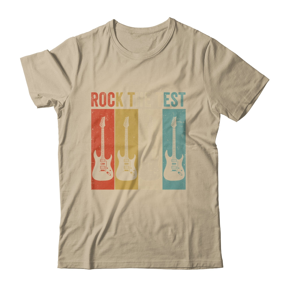 Rock The Test Guitar Teacher Test Day Testing Day Vintage Shirt & Hoodie | siriusteestore