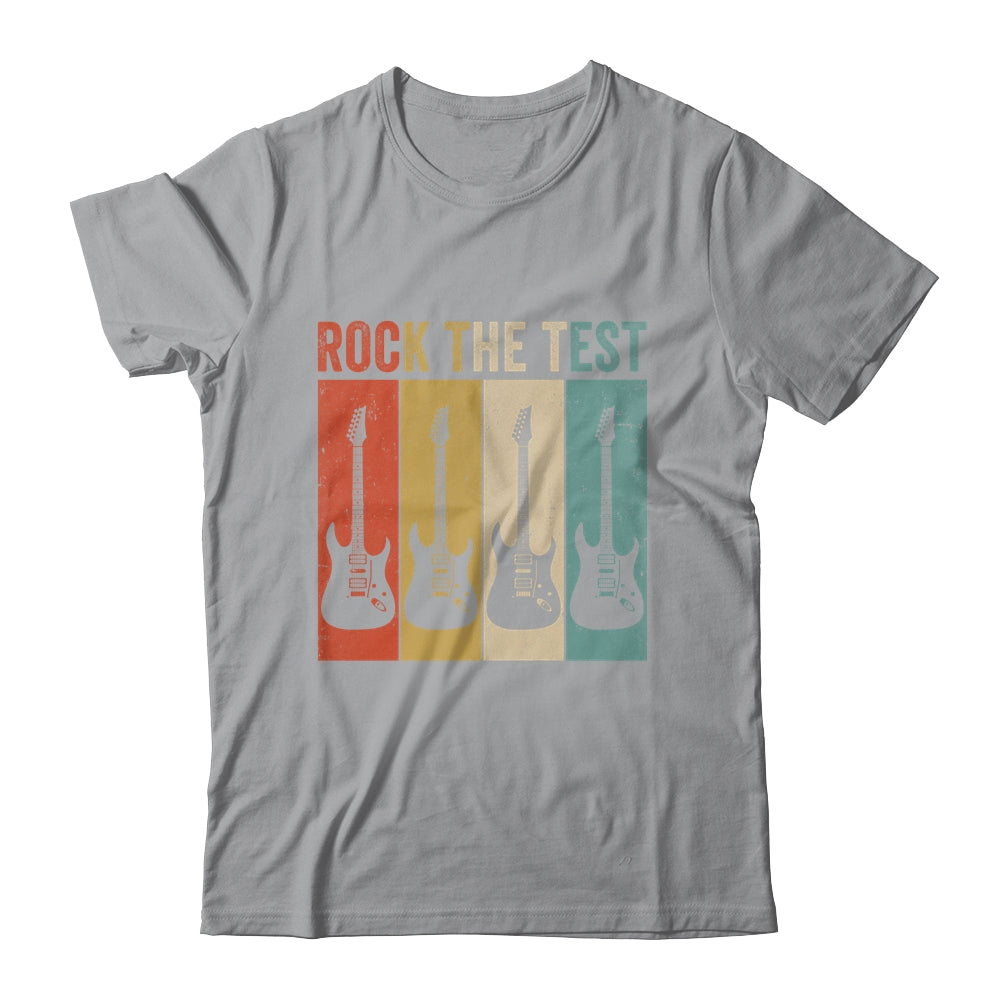 Rock The Test Guitar Teacher Test Day Testing Day Vintage Shirt & Hoodie | siriusteestore
