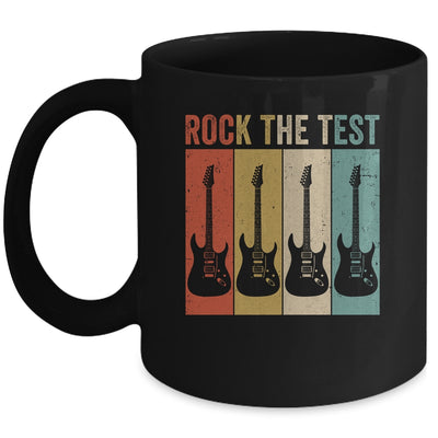 Rock The Test Guitar Teacher Test Day Testing Day Vintage Mug | siriusteestore
