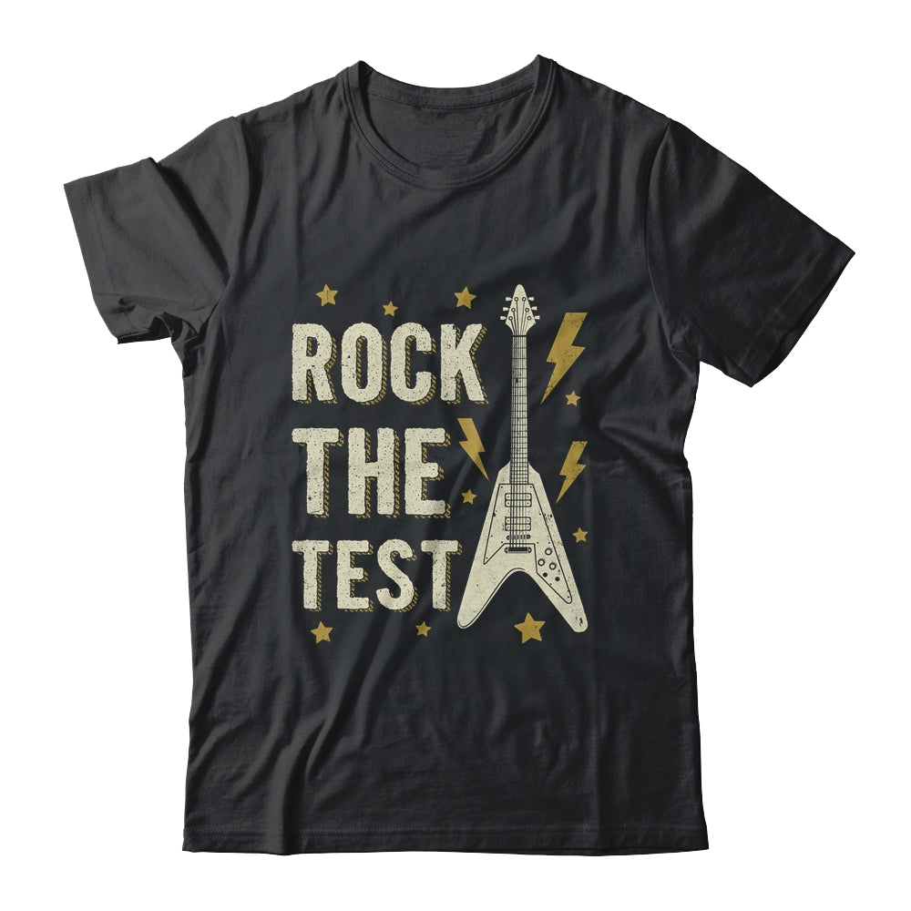Rock The Test Guitar Testing Day Teacher Test Day Teacher Shirt & Hoodie | siriusteestore
