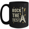 Rock The Test Guitar Testing Day Teacher Test Day Teacher Mug | siriusteestore