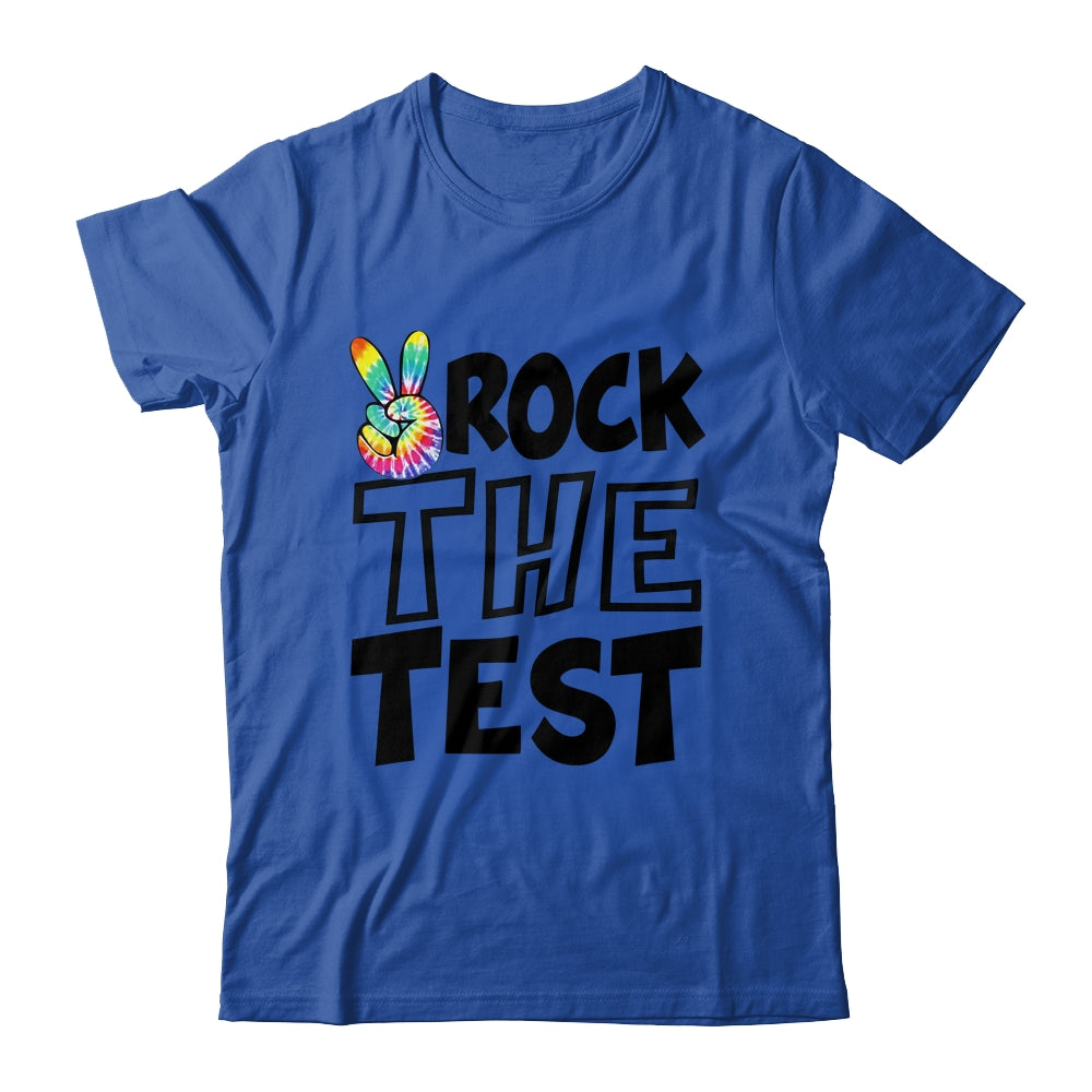 Rock The Test Teacher Test Day Testing Day Tie Dye Teacher Shirt & Hoodie | siriusteestore