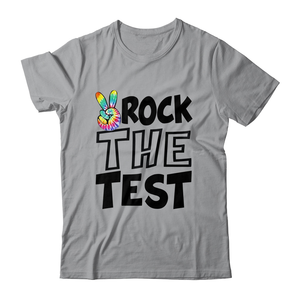 Rock The Test Teacher Test Day Testing Day Tie Dye Teacher Shirt & Hoodie | siriusteestore