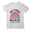 Rock The Test Test Day Teacher Testing Day Rainbow Leopard Shirt & Hoodie | siriusteestore
