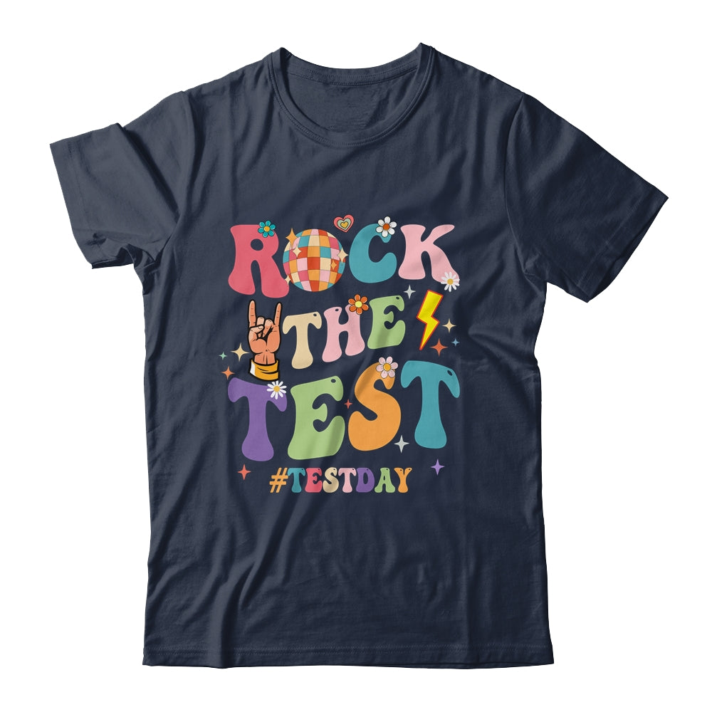 Rock The Test Testing Day Retro Motivational Teacher Student Shirt & Hoodie | siriusteestore